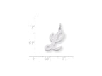 FJC Finejewelers Sterling Silver Large Script Initial L Charm