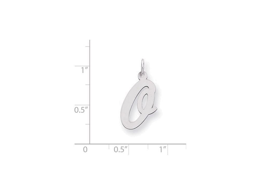 FJC Finejewelers Sterling Silver Large Script Initial O Charm