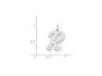 FJC Finejewelers Sterling Silver Large Script Initial R Charm