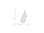 FJC Finejewelers Sterling Silver Large Script Initial S Charm