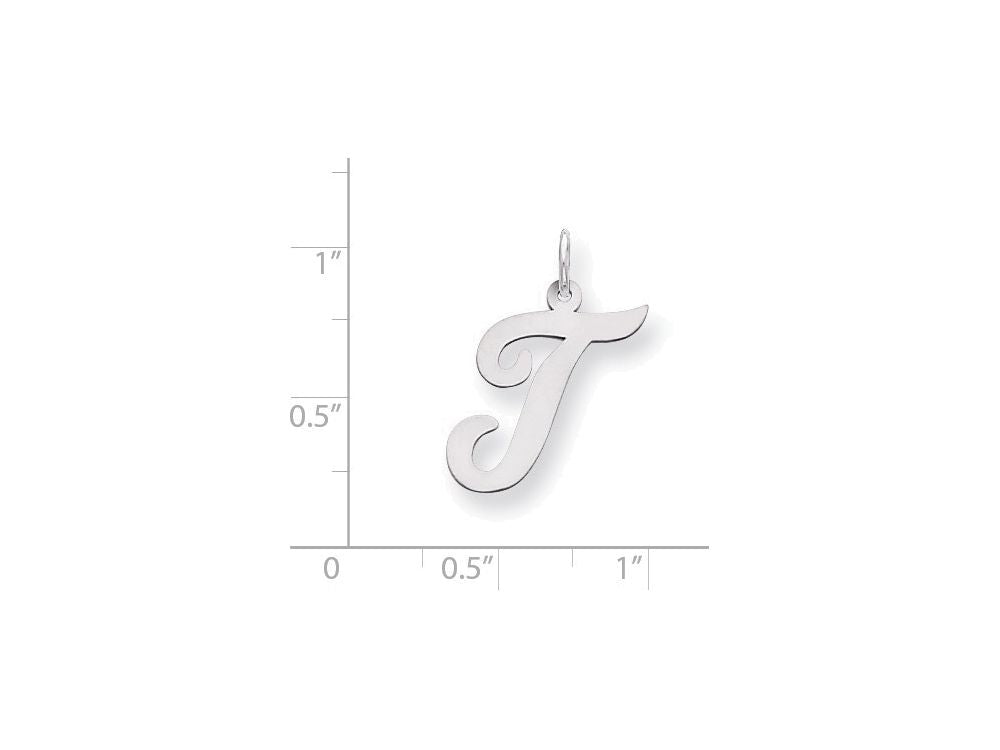 FJC Finejewelers Sterling Silver Large Script Initial T Charm