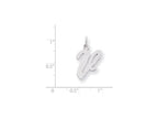 FJC Finejewelers Sterling Silver Large Script Initial V Charm