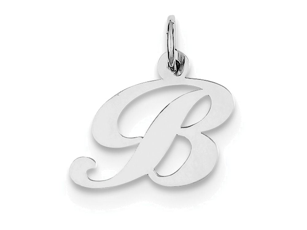 FJC Finejewelers Sterling Silver Small Fancy Script Initial B Charm