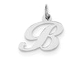 FJC Finejewelers Sterling Silver Small Fancy Script Initial B Charm