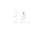 FJC Finejewelers Sterling Silver Small Fancy Script Initial C Charm
