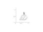 FJC Finejewelers Sterling Silver Small Fancy Script Initial D Charm