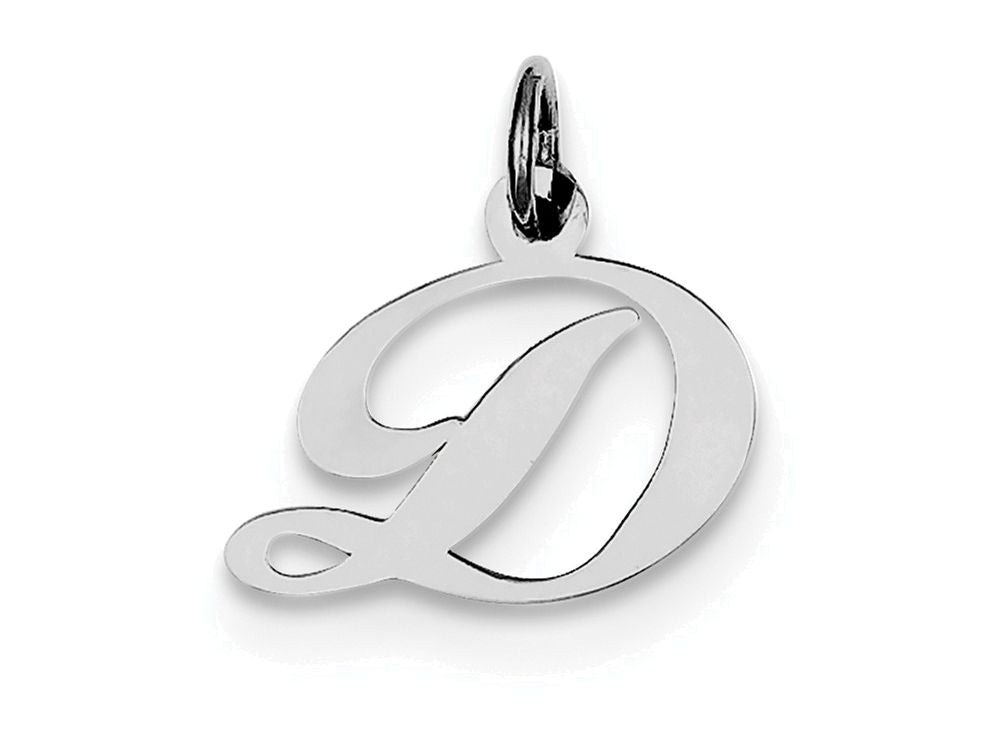 FJC Finejewelers Sterling Silver Small Fancy Script Initial D Charm