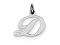 FJC Finejewelers Sterling Silver Small Fancy Script Initial D Charm