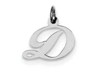 FJC Finejewelers Sterling Silver Small Fancy Script Initial D Charm