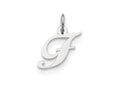 FJC Finejewelers Sterling Silver Small Fancy Script Initial F Charm