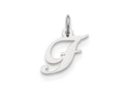 FJC Finejewelers Sterling Silver Small Fancy Script Initial F Charm