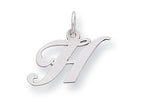 FJC Finejewelers Sterling Silver Small Fancy Script Initial H Charm