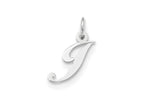 FJC Finejewelers Sterling Silver Small Fancy Script Initial I Charm