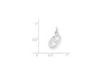 FJC Finejewelers Sterling Silver Small Fancy Script Initial O Charm