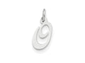FJC Finejewelers Sterling Silver Small Fancy Script Initial O Charm
