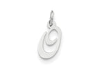 FJC Finejewelers Sterling Silver Small Fancy Script Initial O Charm