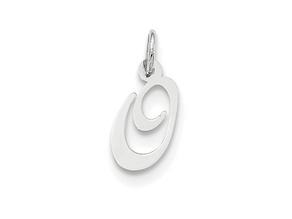 FJC Finejewelers Sterling Silver Small Fancy Script Initial O Charm