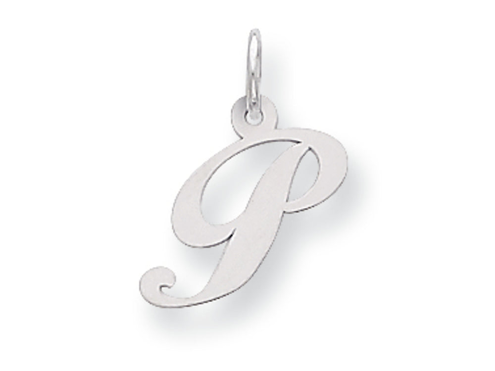 FJC Finejewelers Sterling Silver Small Fancy Script Initial P Charm