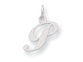 FJC Finejewelers Sterling Silver Small Fancy Script Initial P Charm