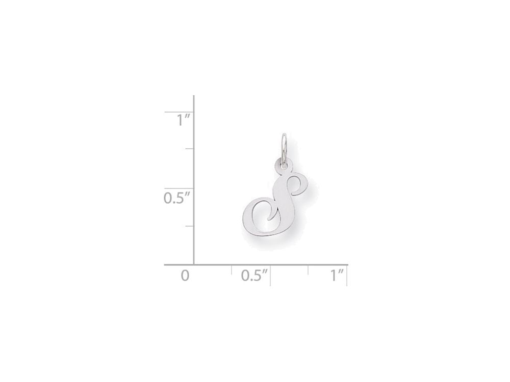 FJC Finejewelers Sterling Silver Small Fancy Script Initial S Charm