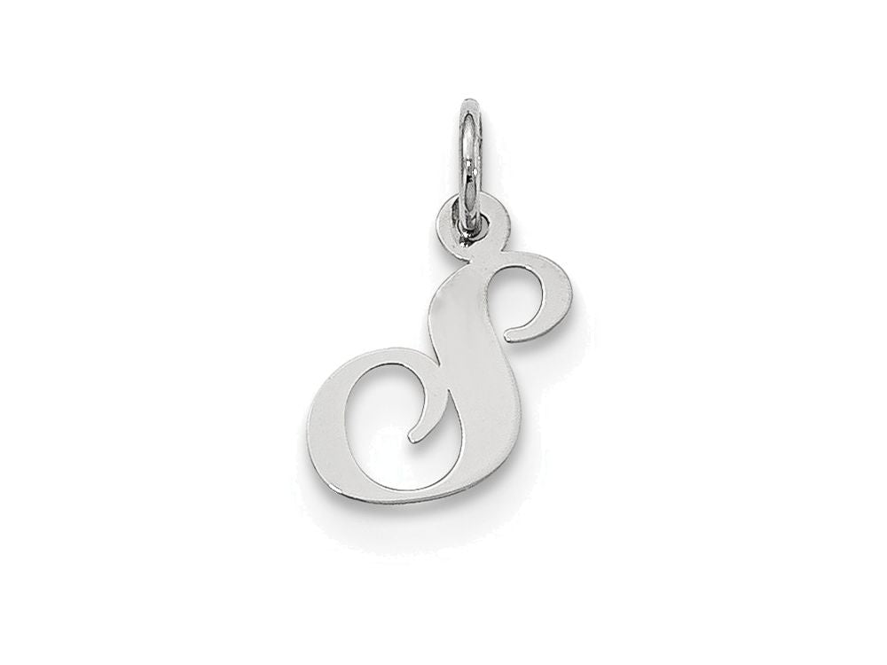 FJC Finejewelers Sterling Silver Small Fancy Script Initial S Charm