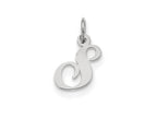 FJC Finejewelers Sterling Silver Small Fancy Script Initial S Charm