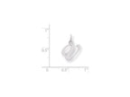 FJC Finejewelers Sterling Silver Small Fancy Script Initial V Charm
