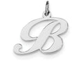 FJC Finejewelers Sterling Silver Medium Fancy Script Initial B Charm