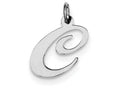 FJC Finejewelers Sterling Silver Medium Fancy Script Initial C Charm
