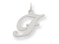 FJC Finejewelers Sterling Silver Medium Fancy Script Initial F Charm