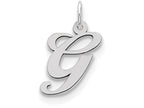FJC Finejewelers Sterling Silver Medium Fancy Script Initial G Charm