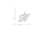 FJC Finejewelers Sterling Silver Medium Fancy Script Initial H Charm