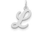 FJC Finejewelers Sterling Silver Medium Fancy Script Initial L Charm