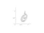 FJC Finejewelers Sterling Silver Medium Fancy Script Initial O Charm