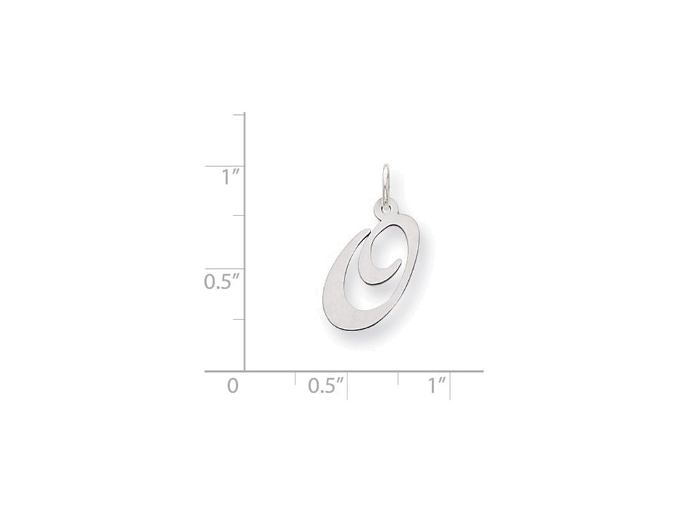 FJC Finejewelers Sterling Silver Medium Fancy Script Initial O Charm