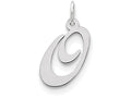 FJC Finejewelers Sterling Silver Medium Fancy Script Initial O Charm