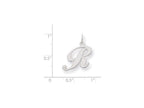 FJC Finejewelers Sterling Silver Medium Fancy Script Initial R Charm