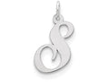 FJC Finejewelers Sterling Silver Medium Fancy Script Initial S Charm