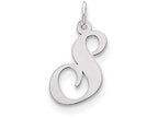 FJC Finejewelers Sterling Silver Medium Fancy Script Initial S Charm