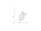 FJC Finejewelers Sterling Silver Medium Fancy Script Initial T Charm