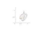 FJC Finejewelers Sterling Silver Medium Fancy Script Initial V Charm