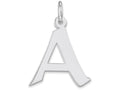 FJC Finejewelers Sterling Silver Medium Artisian Block Initial A Charm