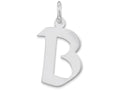 FJC Finejewelers Sterling Silver Medium Artisian Block Initial B Charm