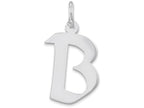 FJC Finejewelers Sterling Silver Medium Artisian Block Initial B Charm