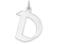 FJC Finejewelers Sterling Silver Medium Artisian Block Initial D Charm