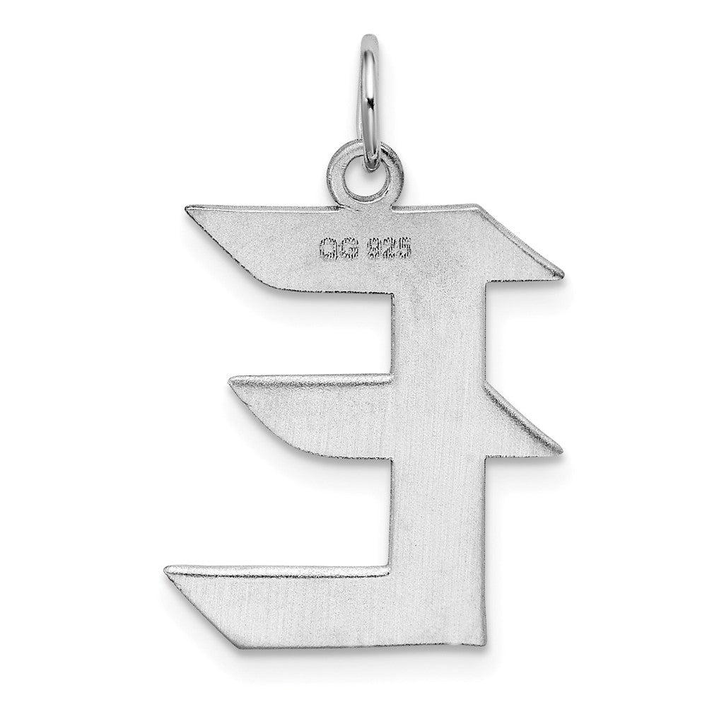 FJC Finejewelers Sterling Silver Medium Artisian Block Initial E Charm