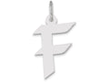 FJC Finejewelers Sterling Silver Medium Artisian Block Initial F Charm