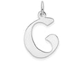 FJC Finejewelers Sterling Silver Medium Artisian Block Initial G Charm