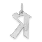 FJC Finejewelers Sterling Silver Medium Artisian Block Initial K Charm