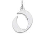 FJC Finejewelers Sterling Silver Medium Artisian Block Initial O Charm